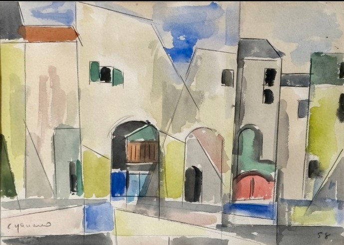Κώστας Γιαννάκος, 1958 — Ακουαρέλα